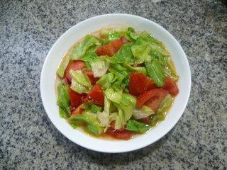 番茄炒牛心菜的做法步骤10