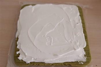 抹茶蜜豆蛋糕卷的做法步骤14