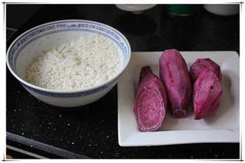 糯米紫薯糕的做法步骤1