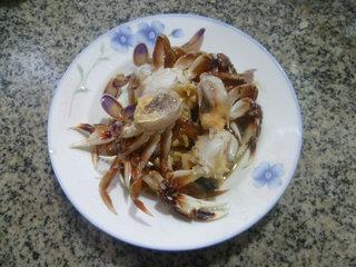 青菜茭白花蟹羹的做法步骤2