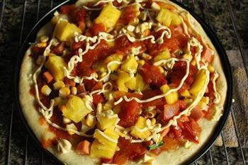 番茄火腿披萨的做法步骤22