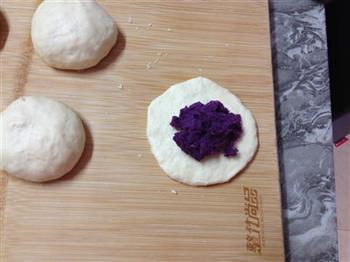紫薯花卷面包的做法图解4