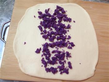 中种紫薯奶香土司的做法步骤7
