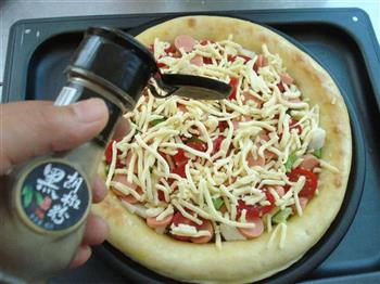 黑椒蔬菜披萨的做法图解9