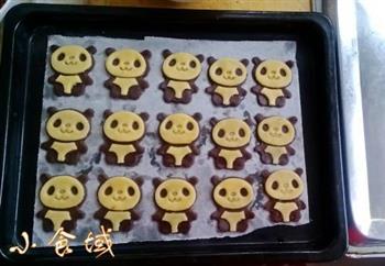 超萌の熊猫饼干的做法步骤9