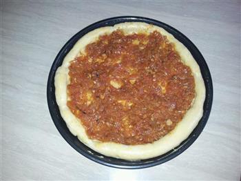 瘦肉玉米青椒披萨的做法图解4