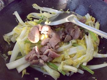肉片炒白菜的做法步骤7