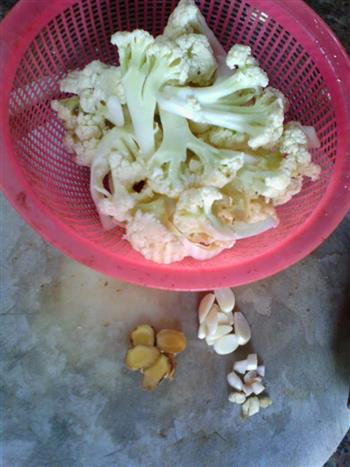素炒花菜的做法步骤2