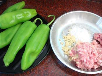 酿肉版虎皮青椒的做法步骤1