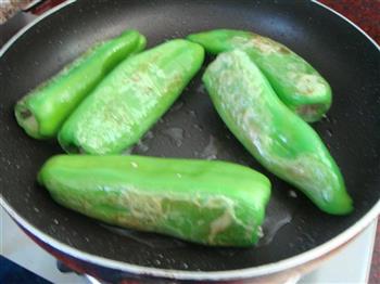 酿肉版虎皮青椒的做法步骤4