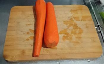 胡萝卜菜团子的做法图解1