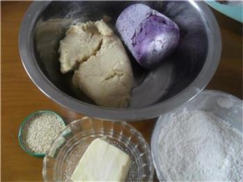 紫薯豆渣饼的做法步骤1