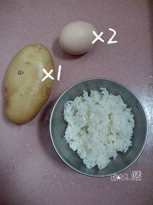 蛋香土豆泥配米饭的做法图解1