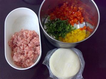 彩椒鲜肉饺子的做法步骤1