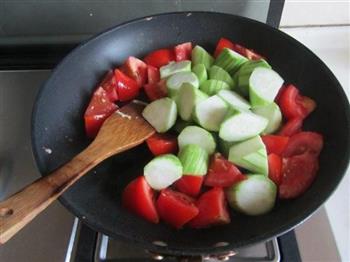 番茄丝瓜炒蛋的做法步骤6
