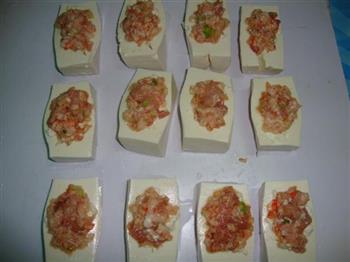 虾肉酿豆腐的做法步骤3