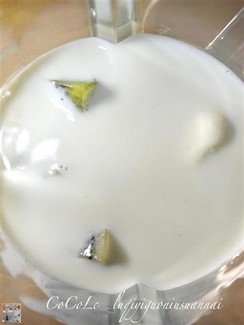 绿奇异果牛酸奶的做法图解2