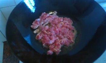 韭苔炒牛肉的做法图解4