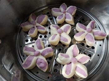 紫薯花朵馒头的做法步骤14