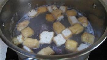 白玉菇油豆腐火腿汤的做法步骤4