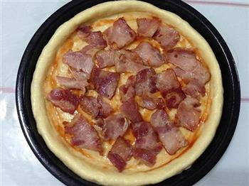 培根松茸披萨的做法图解11