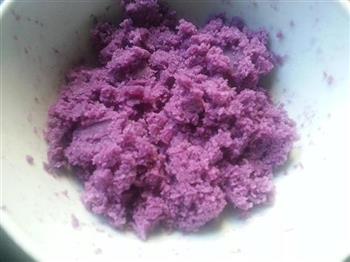 紫薯泥烤布丁的做法图解2