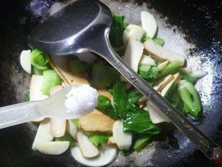 香干茭白炒青菜的做法步骤10