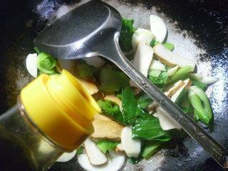 香干茭白炒青菜的做法步骤9