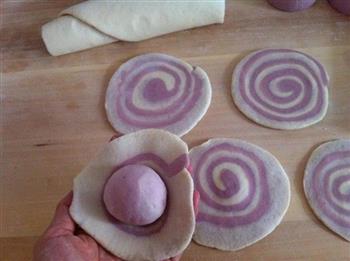 紫薯花样馒头的做法步骤20