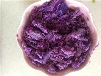 紫薯豆沙糕的做法图解1