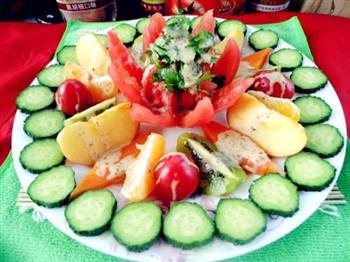 蔬菜水果拼盘沙拉的做法步骤5