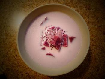 椰香紫薯牛奶西米露的做法步骤7