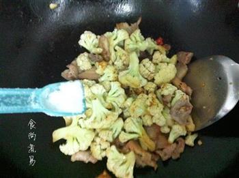 干椒花菜炒肉片的做法步骤11