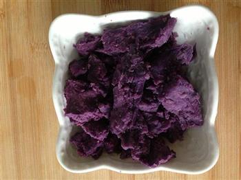 紫薯蝴蝶卷的做法图解1