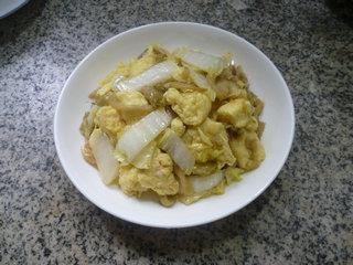 榨菜鸡蛋炒白菜的做法步骤10