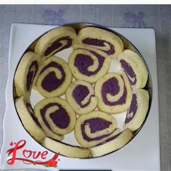 紫薯卷南瓜慕斯蛋糕的做法图解4
