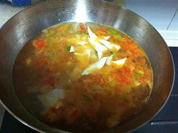 酸辣开胃面片汤的做法图解5