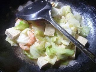 虾肉圆白菜冻豆腐的做法图解13