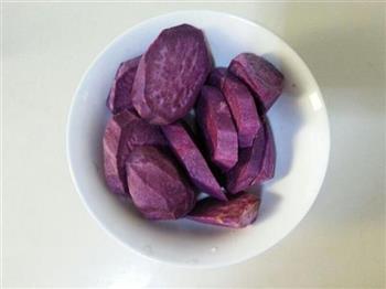 椰香紫薯糯米糍的做法图解1