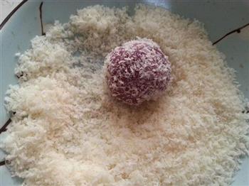 椰香紫薯糯米糍的做法步骤8