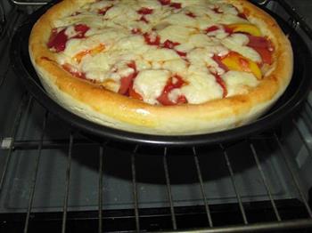 番茄香肠皮萨的做法步骤11