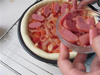 番茄香肠皮萨的做法步骤9