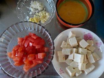 番茄豆腐鸡蛋打卤面的做法图解3