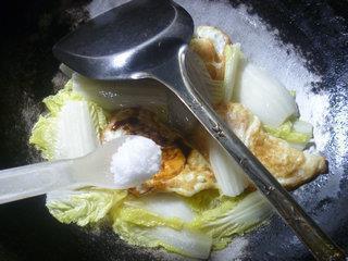 白菜芯煮荷包蛋的做法步骤7