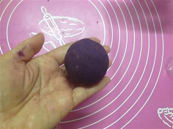 紫薯蛋黄抹茶酥的做法图解4