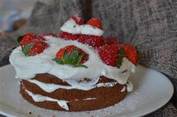 草莓巧克力裸蛋糕的做法步骤15