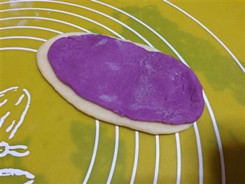 双色紫薯芝士卷的做法图解8