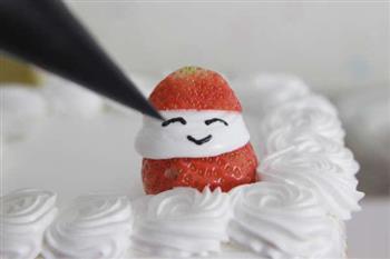 圣诞草莓雪人蛋糕的做法图解12
