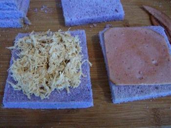 香芋火腿肉松三明治的做法步骤8
