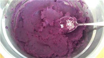 紫薯糯米饼的做法步骤2